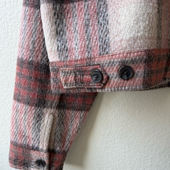 Roxy Red and Cream Plaid Utility Jacket - Picture 7 of 8